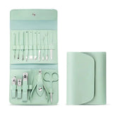 16 In 1 Portable Nail Care Kit With Leather Pouch 💼 (High-Quality)!