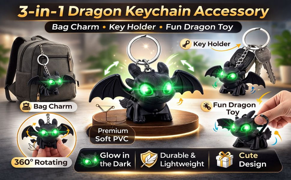 DW™ Nighty Fury Dragon Keychain