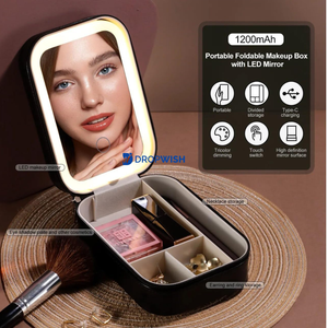 LED Makeup Box | With Adjustable Light-Up Mirror