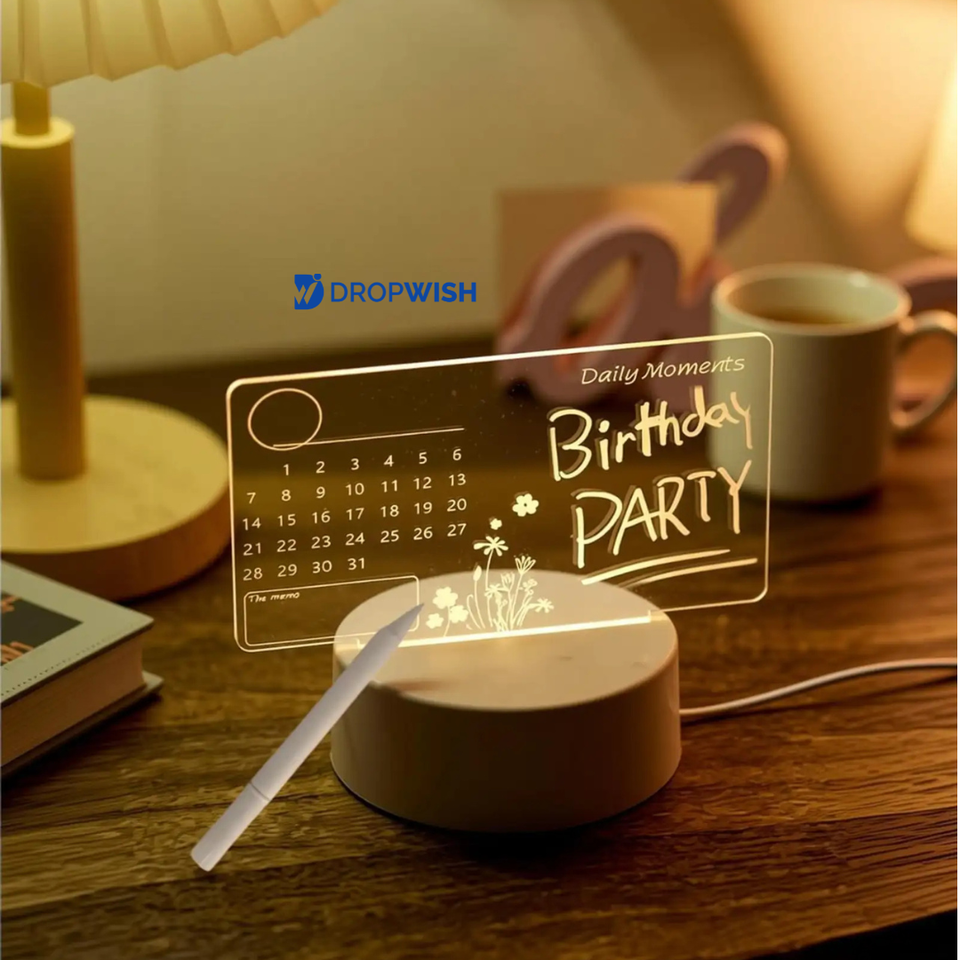 DW™ 3D Calendar Lamp & Writing Board