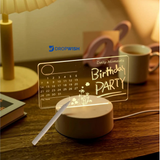 DW™ 3D Calendar Lamp & Writing Board