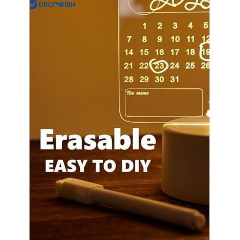DW™ 3D Calendar Lamp & Writing Board