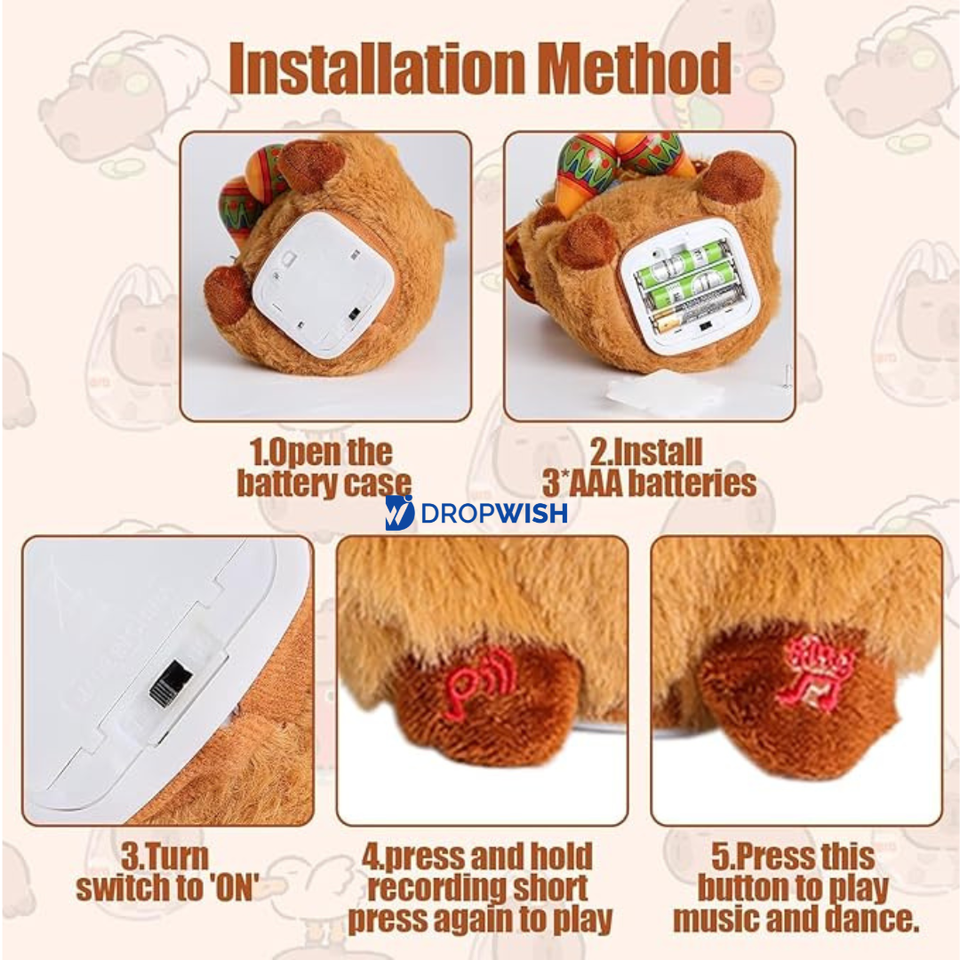 DW™Musical Talking Capybara Plush Toy Musical Talking Capybara Plush Toy