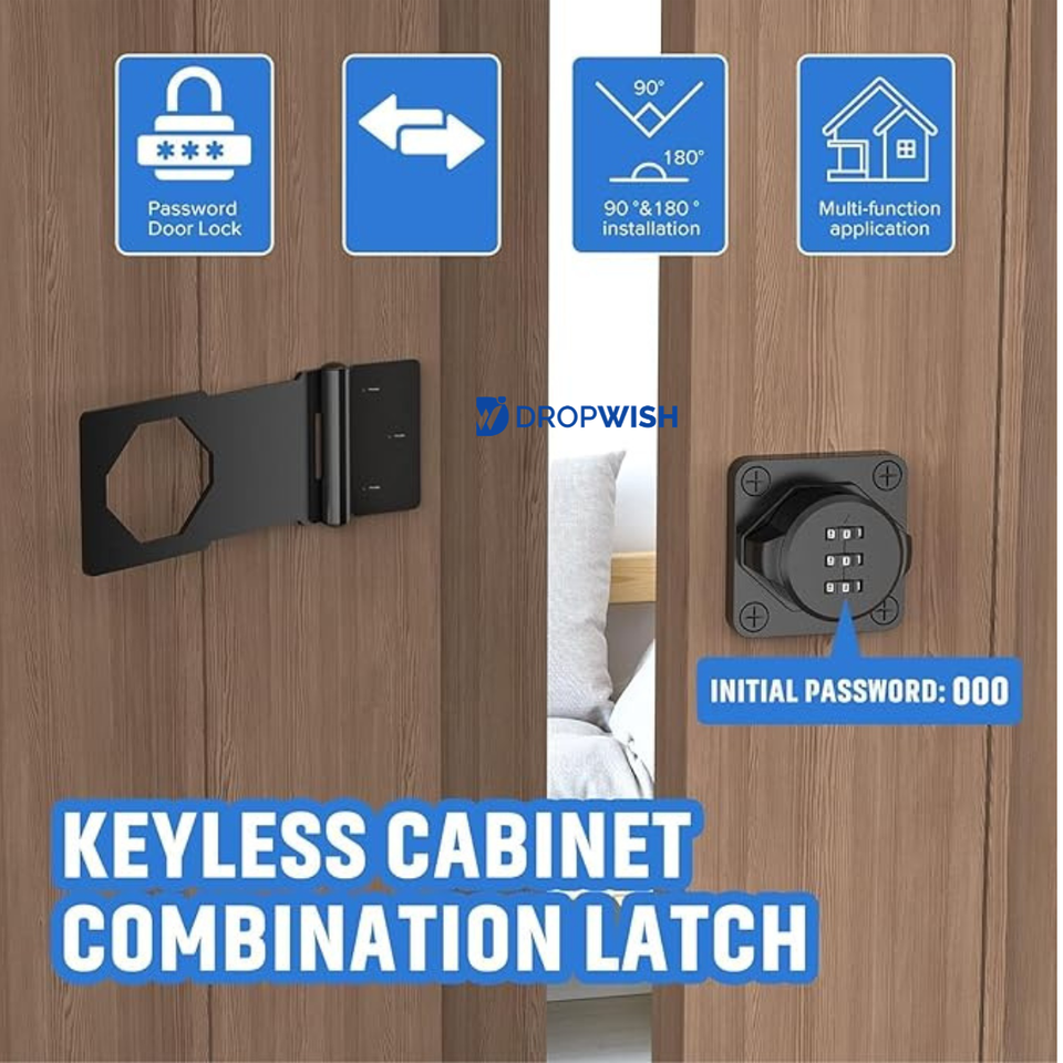 DW™Household Cabinet Password Hasp Lock