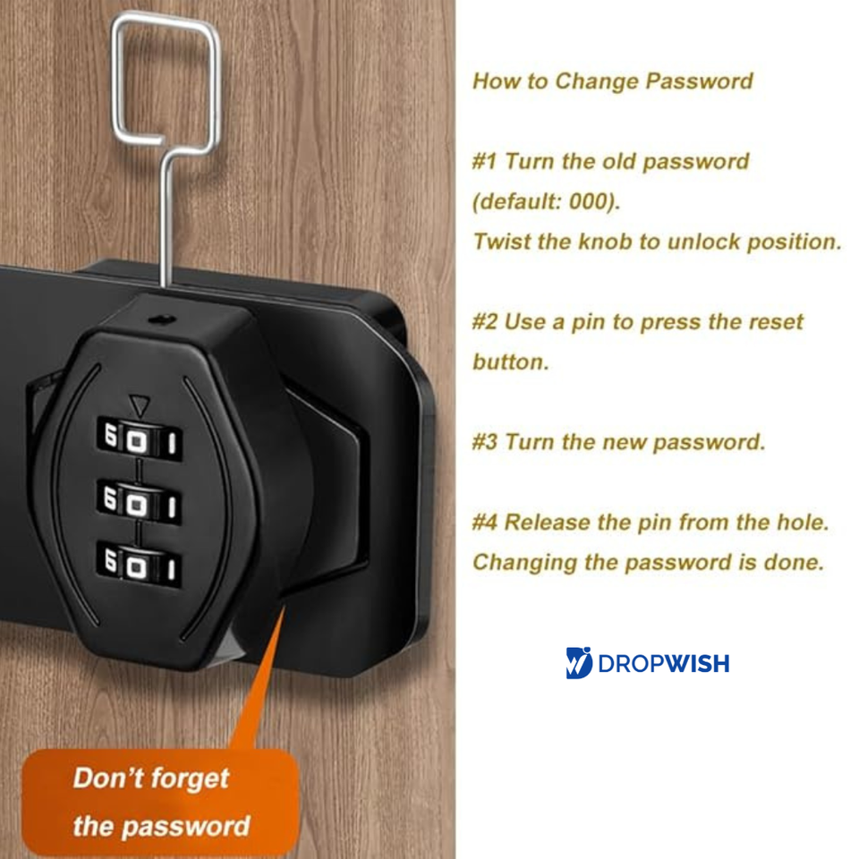 DW™Household Cabinet Password Hasp Lock