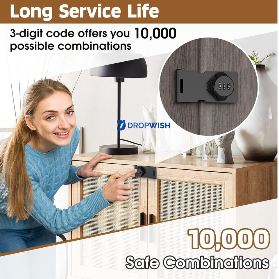 DW™Household Cabinet Password Hasp Lock