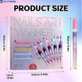 DW™ Nail Art Pens Set| Set Of 12| Extra 100/- Off On Prepaid