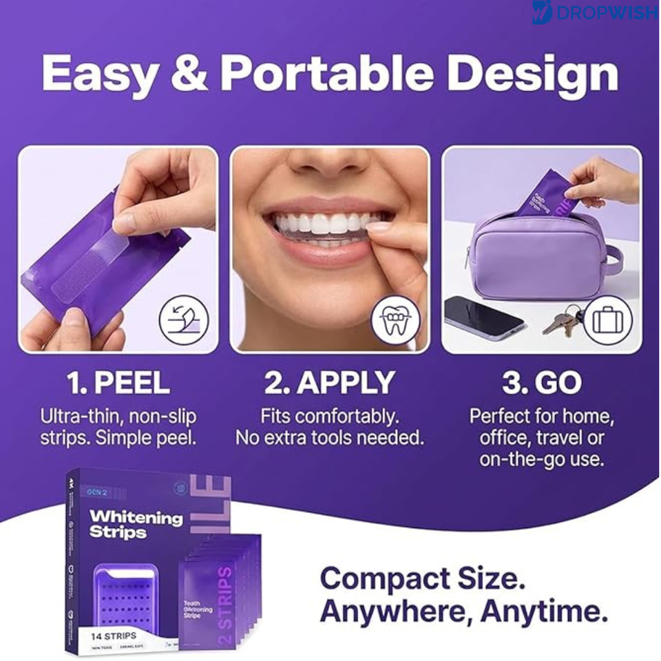DW™ VioletSmile Whitening Strips|Pack of 1&2
