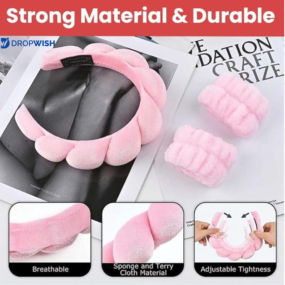DW™ Spa Headband & Wristbands Combo