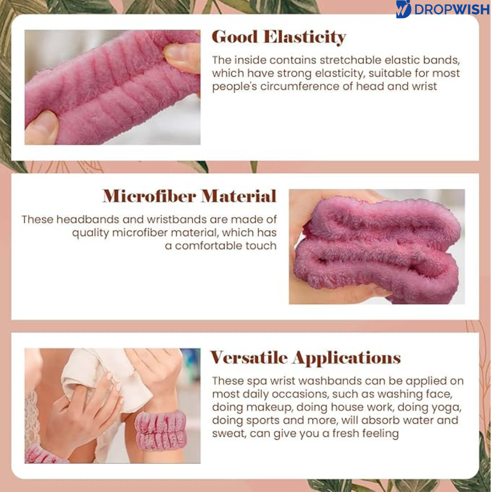 DW™ Spa Headband & Wristbands Combo